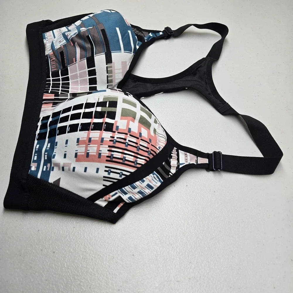 Victoria‎ Sport Women Sports Bra 34D Multicolor Graphic Print